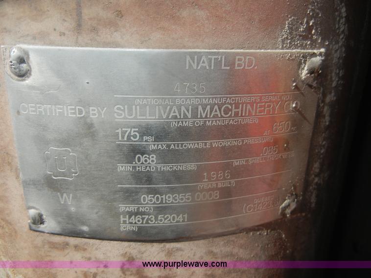 image for item D4752 1986 Sullivan air compressor