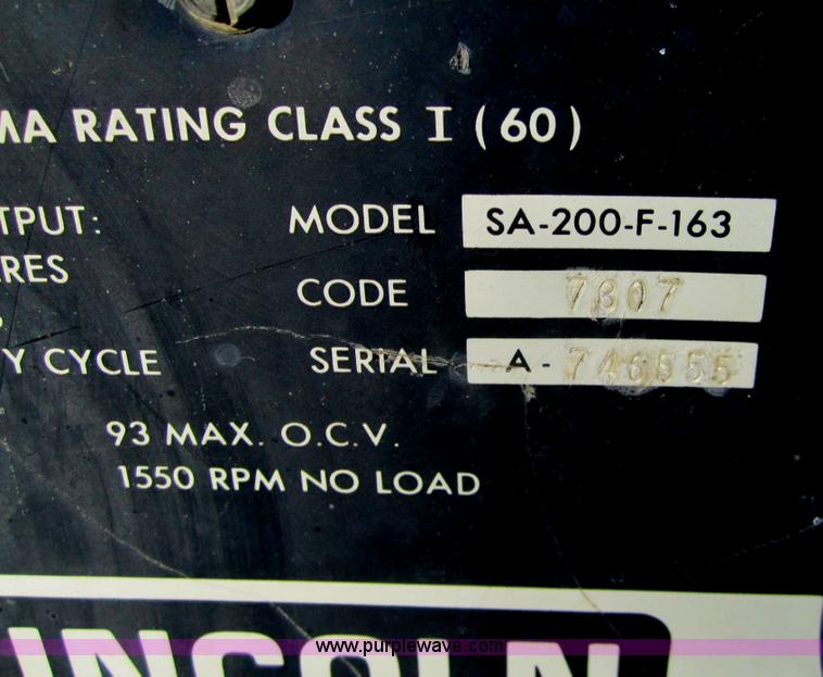 image for item D5726 Lincoln SD-200 arc welder