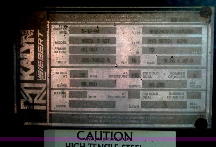 image for item E5686 1994 Katyn 50' triple axle lowboy trailer