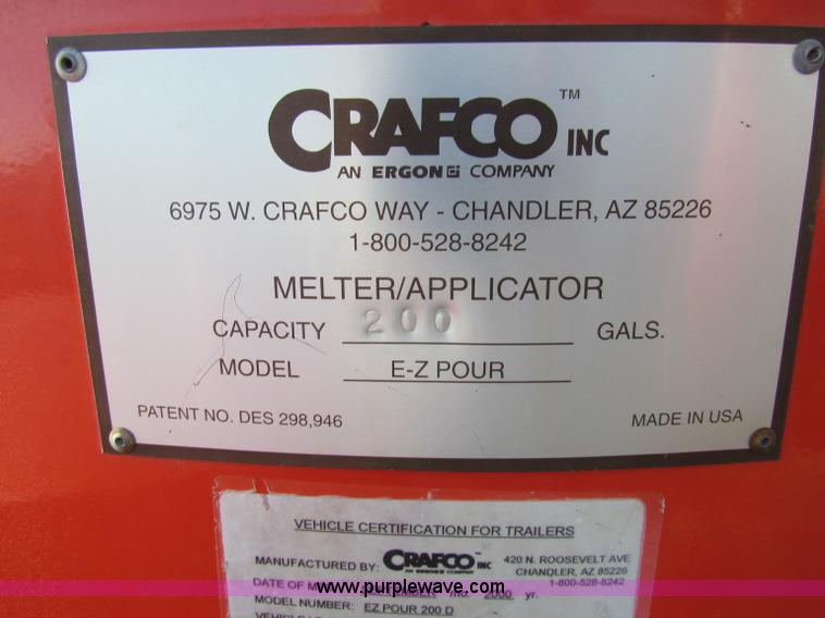 image for item E8157 2000 Craft Co EZ-Pour 200D crack seal machine