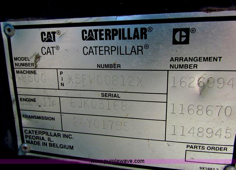 image for item E8169 1999 Caterpillar 950G wheel loader