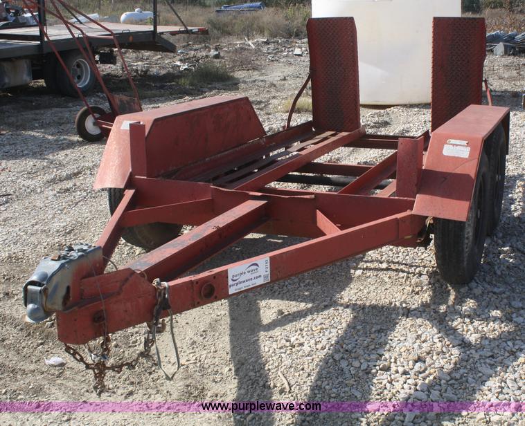 image for item F2742 1998 shop built double axle skid steer trailer