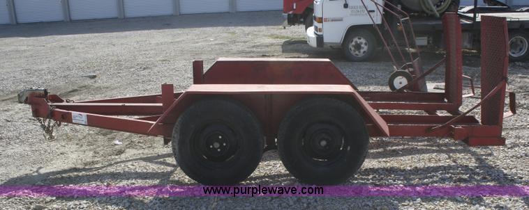 image for item F2742 1998 shop built double axle skid steer trailer