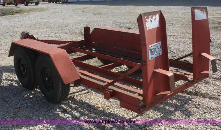 image for item F2742 1998 shop built double axle skid steer trailer