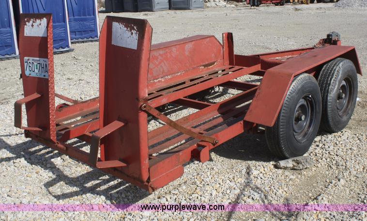 image for item F2742 1998 shop built double axle skid steer trailer