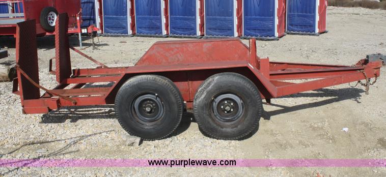 image for item F2742 1998 shop built double axle skid steer trailer