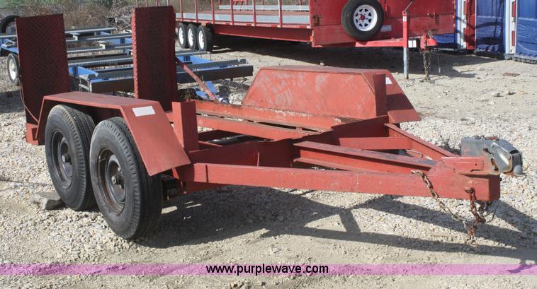 image for item F2742 1998 shop built double axle skid steer trailer