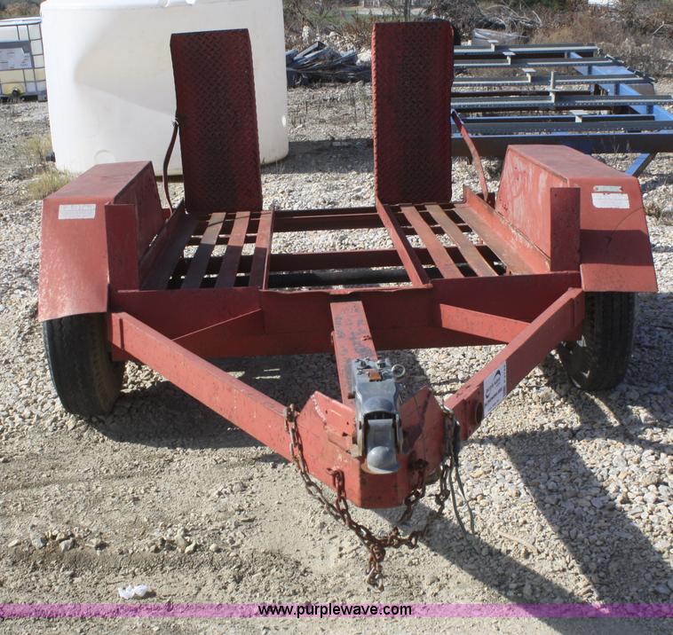 image for item F2742 1998 shop built double axle skid steer trailer