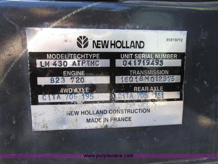 image for item F4015 2002 New Holland LM430 ATPTMC telehandler