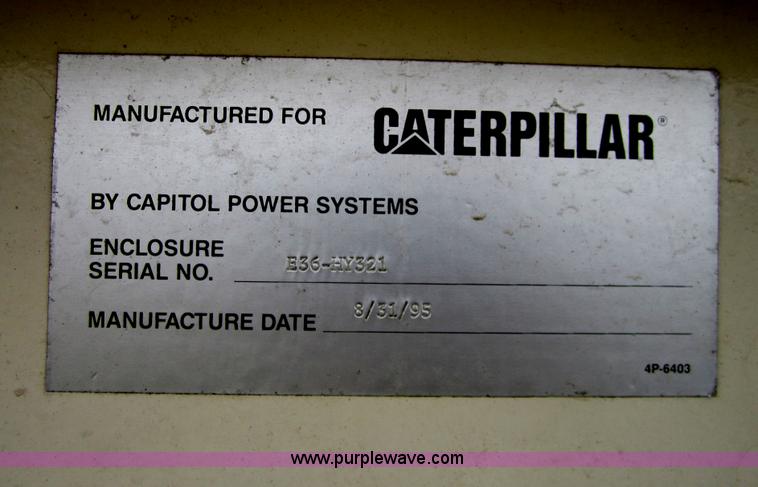 image for item F6538 1995 Caterpillar 125 kW generator