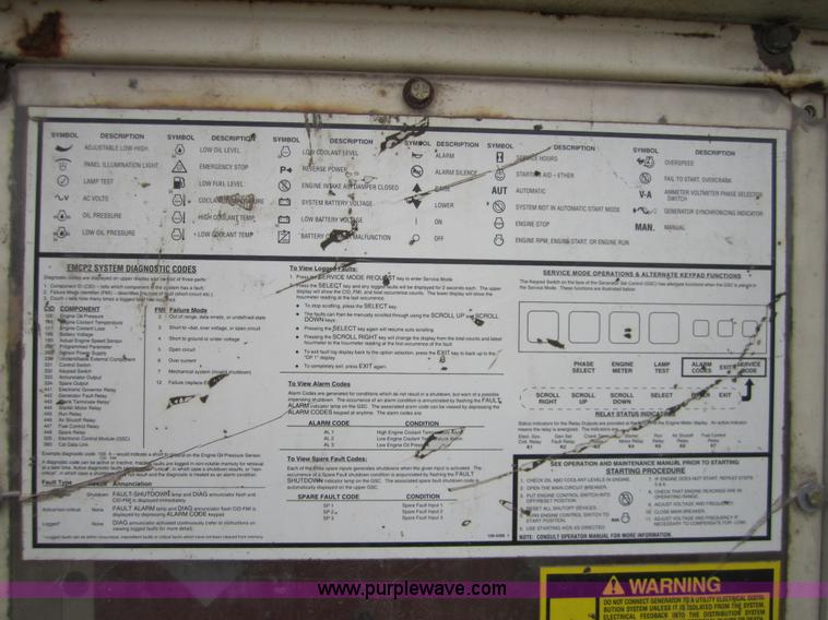 image for item F6538 1995 Caterpillar 125 kW generator