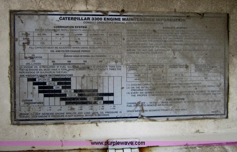 image for item F6538 1995 Caterpillar 125 kW generator