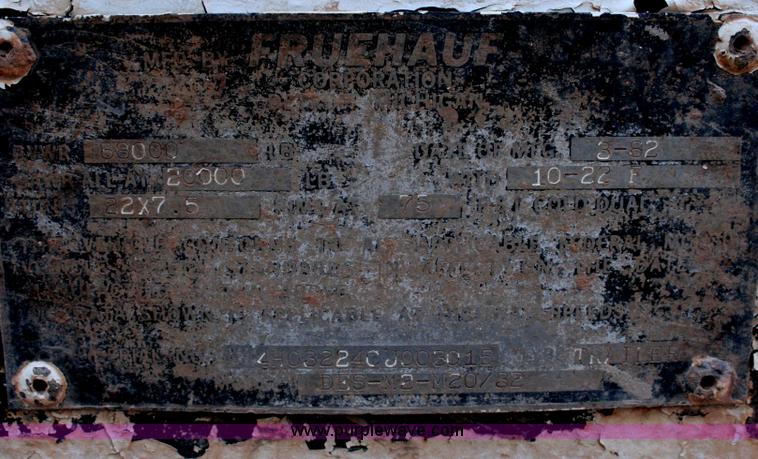 image for item G5541 1982 Fruehauf belly dump trailer