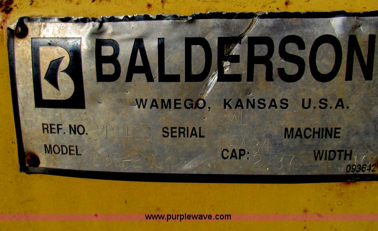 image for item U9391 Balderson B36-2 clam shell bucket