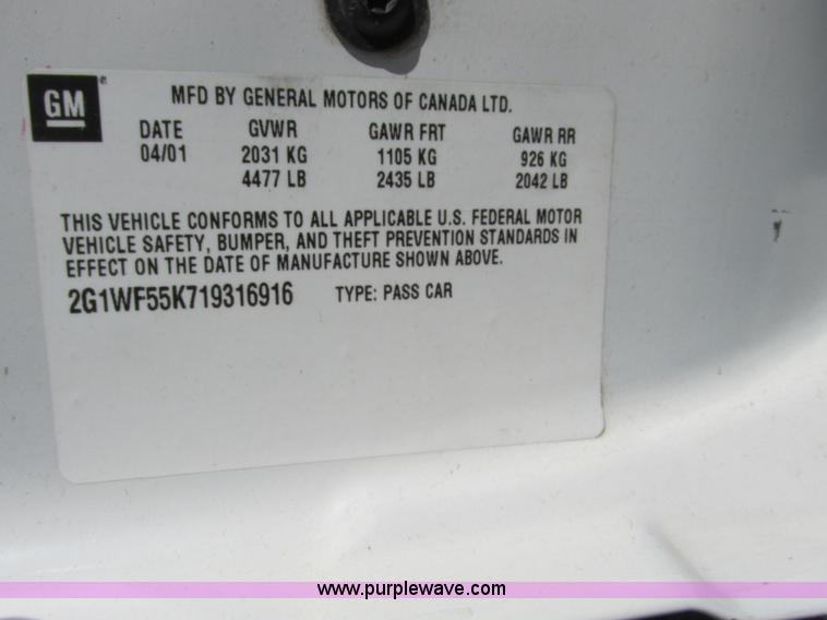 image for item F4011 2001 Chevrolet Impala