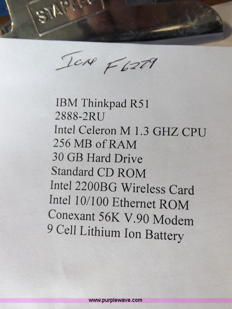 image for item F6279 (24) IBM Thinkpad R51 laptop computers