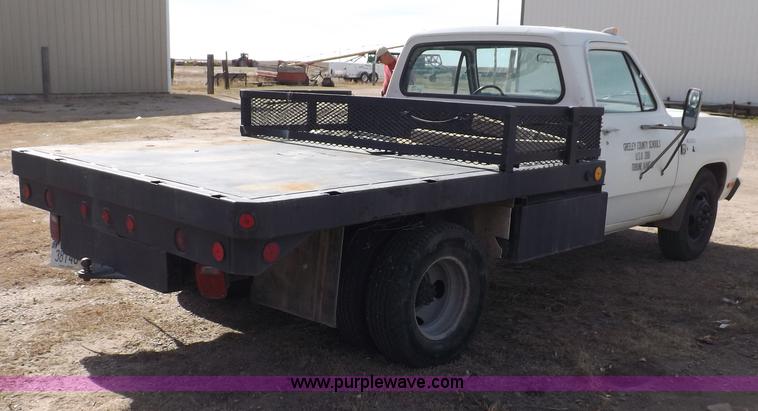 image for item F6296 1982 Dodge Ram D350 custom flatbed truck
