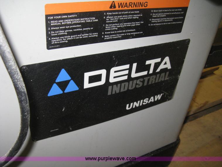 image for item M9118 Delta uni-saw commercial table saw