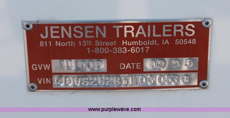 image for item C2893 1996 Jensen 26' tandem axle enclosed trailer