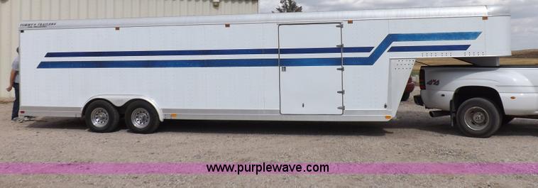 image for item F6105 1989 Tommy's Trailers tandem axle enclosed gooseneck trailer