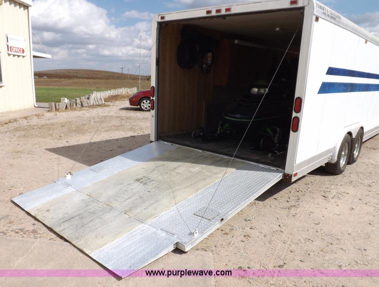 image for item F6105 1989 Tommy's Trailers tandem axle enclosed gooseneck trailer
