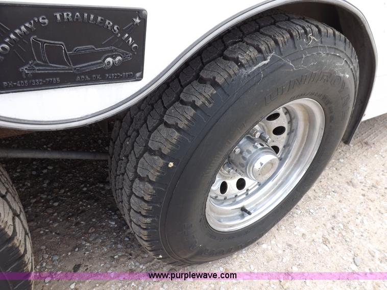 image for item F6105 1989 Tommy's Trailers tandem axle enclosed gooseneck trailer