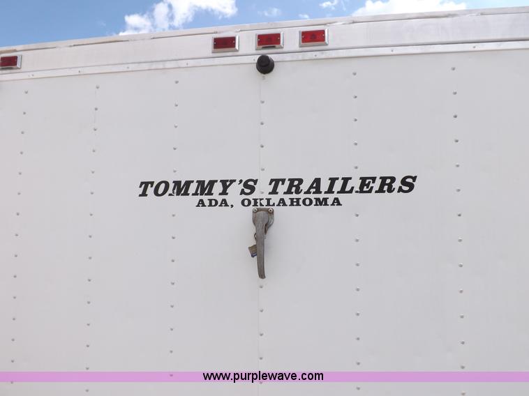 image for item F6105 1989 Tommy's Trailers tandem axle enclosed gooseneck trailer