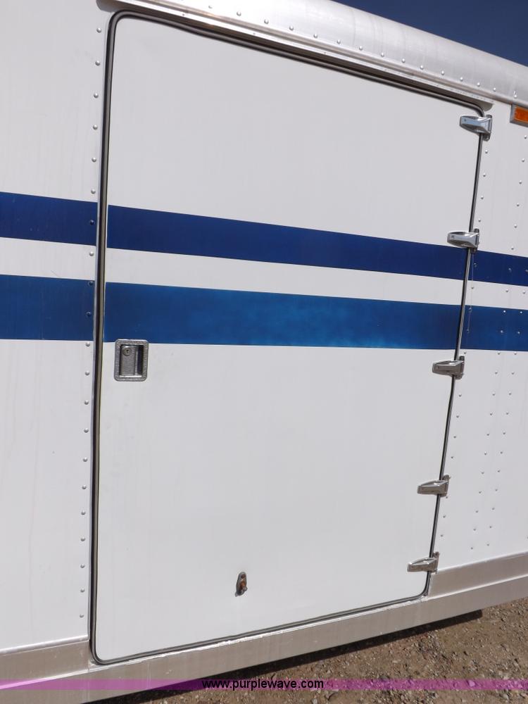 image for item F6105 1989 Tommy's Trailers tandem axle enclosed gooseneck trailer