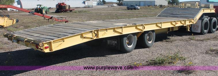 image for item F6110 1976 Wisconsin 40' drop deck trailer