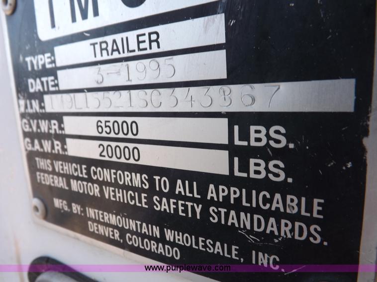 image for item F6182 1995 Imco walking floor trailer