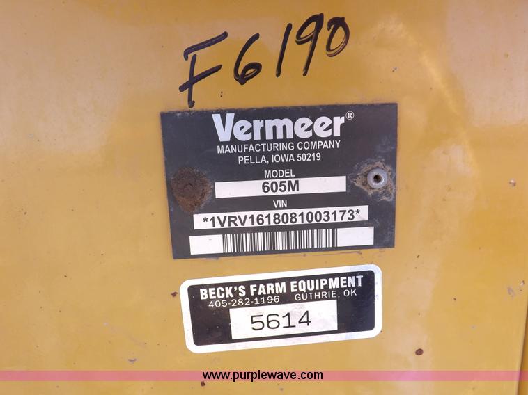 image for item F6190 Vermeer 605M baler