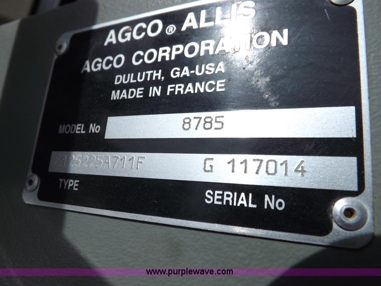 image for item F6243 1998 AGCO Allis 8785 MFWD tractor