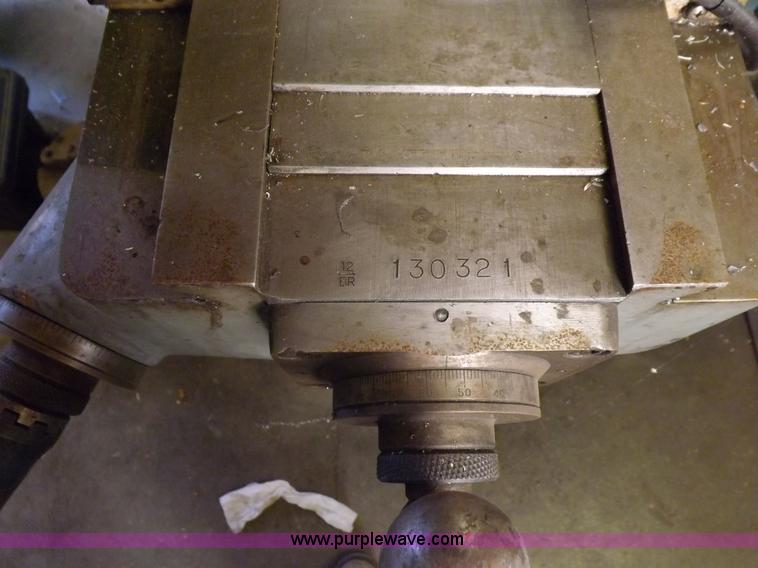 image for item J9047 Bridgeport 130321 vertical knee mill with power feed