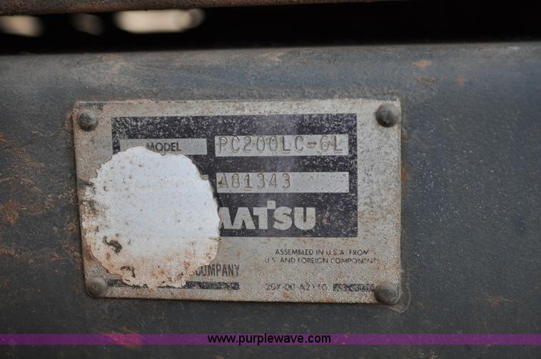 image for item C3047 1996 Komatsu PC200LC-6L excavator