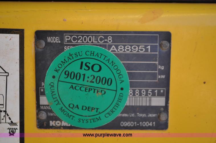 image for item C3051 2008 Komatsu PC200LC-8 excavator