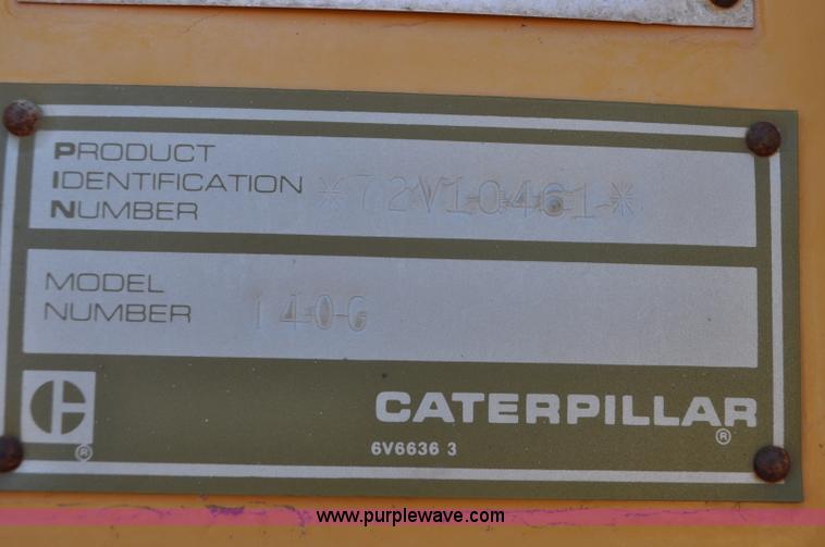 image for item C3054 1987 Caterpillar 140G motor grader