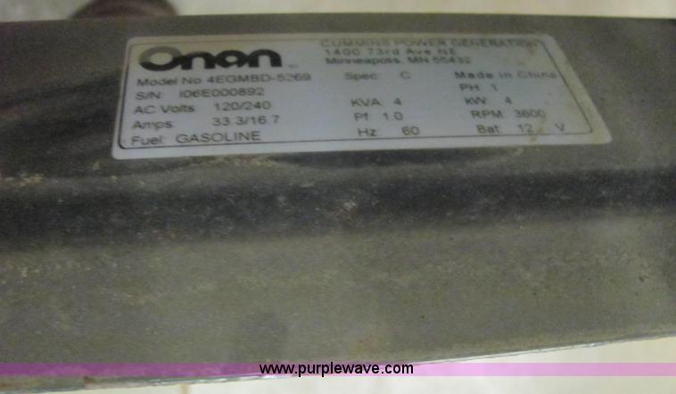 image for item C3076 Onan portable generator