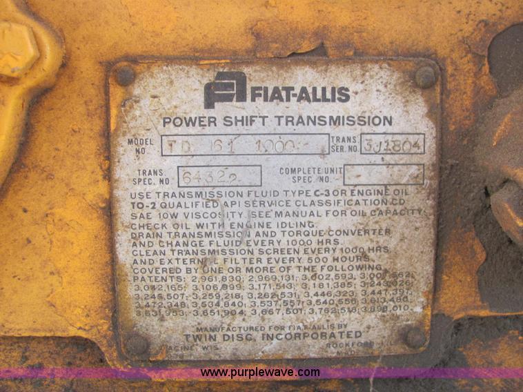 image for item C3110 Fiat-Allis 161 elevating paddle scraper