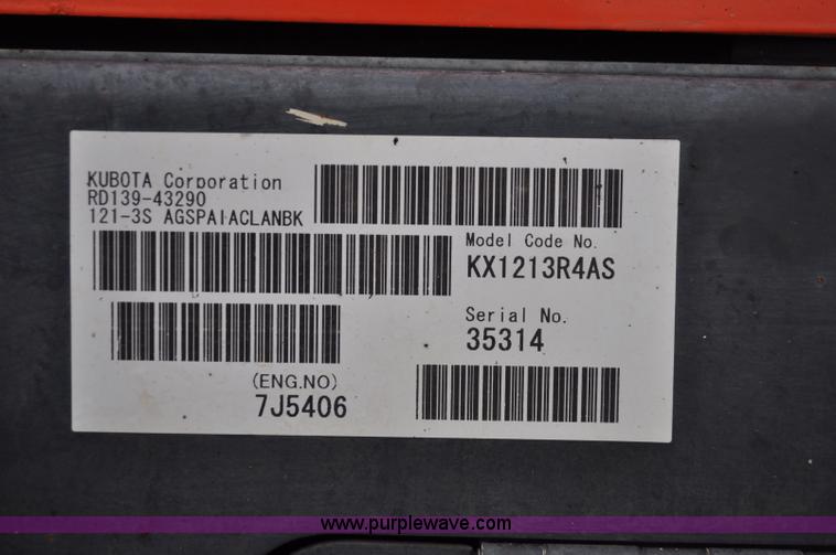 image for item C3113 2009 Kubota KX121-3SS mini excavator