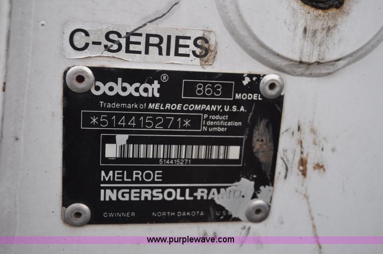 image for item C3114 1997 Bobcat 863H skid steer