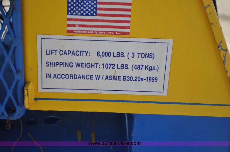 image for item C3197 2011 Vacuworx MC3B pipe carrier