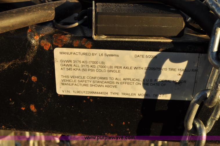 image for item C3212 2009 L6 Systems enclosed utility trailer