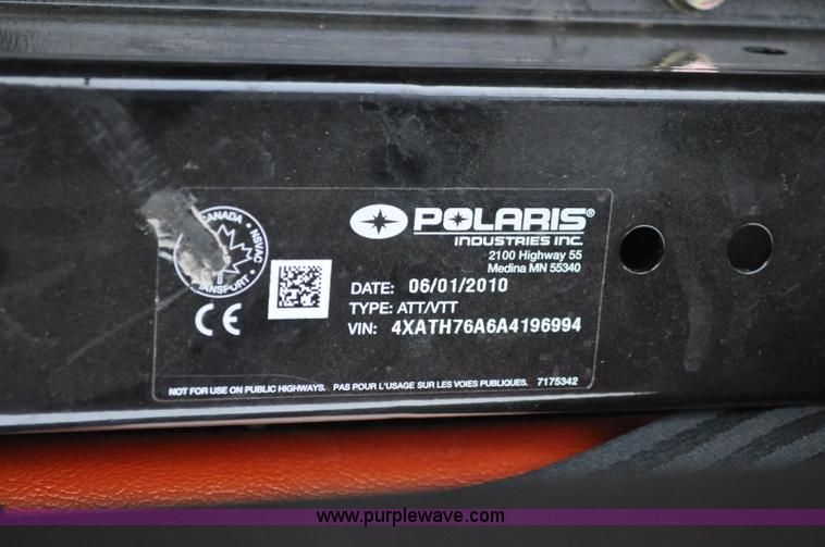 image for item C3235 2010 Polaris Ranger XP utility vehicle