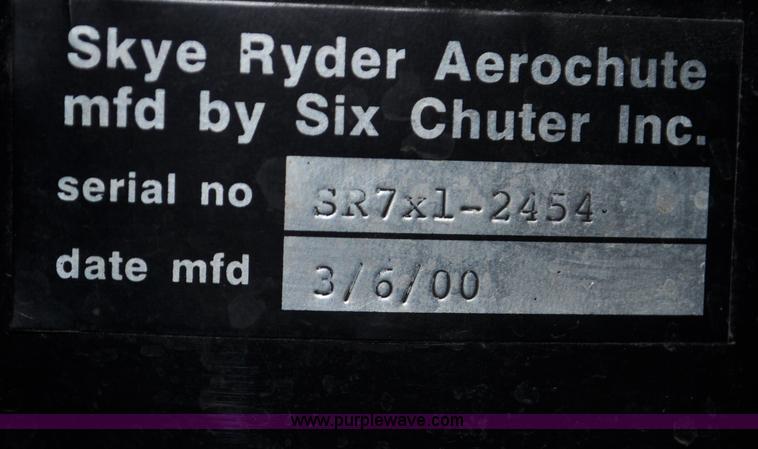 image for item C3239 2000 Six Chuter Inc. Skye Ryder Aerochute glider