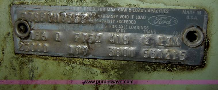 image for item D4688 1972 Ford 750 Franks test FA drilling rig