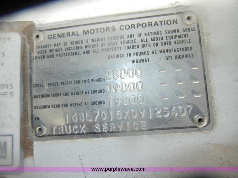 image for item D4702 1983 Chevrolet Kodiak C70 Pitman Polecat flatbed truck