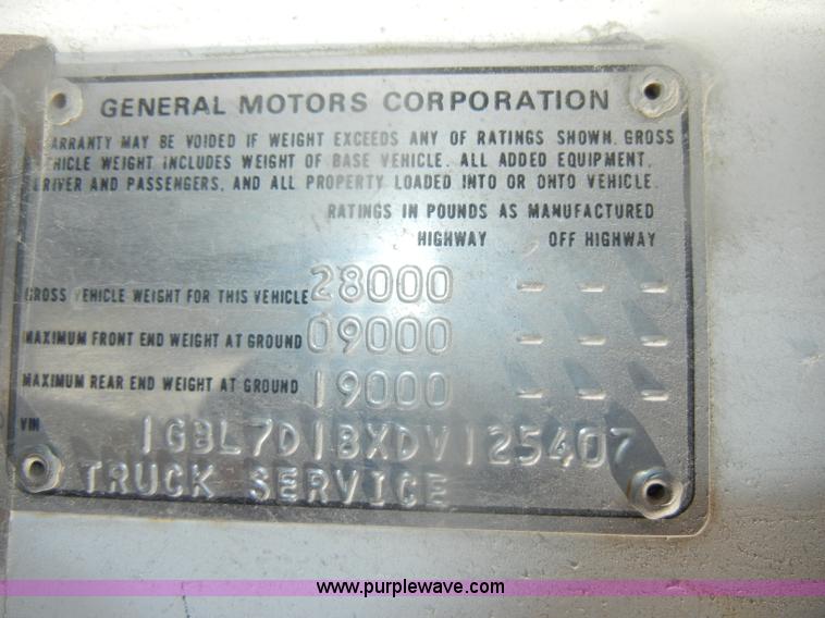 image for item D4702 1983 Chevrolet Kodiak C70 Pitman Polecat flatbed truck