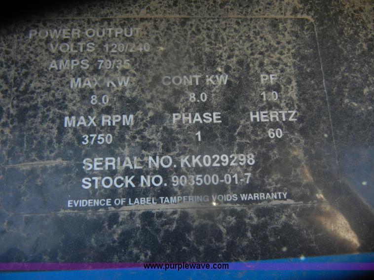 image for item D4704 Miller Bobcat 225 propane welder/generator