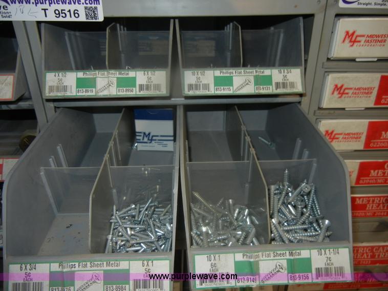 image for item T9516 (10) rows of assorted Grade 8 bolts, screws, nuts, and washers