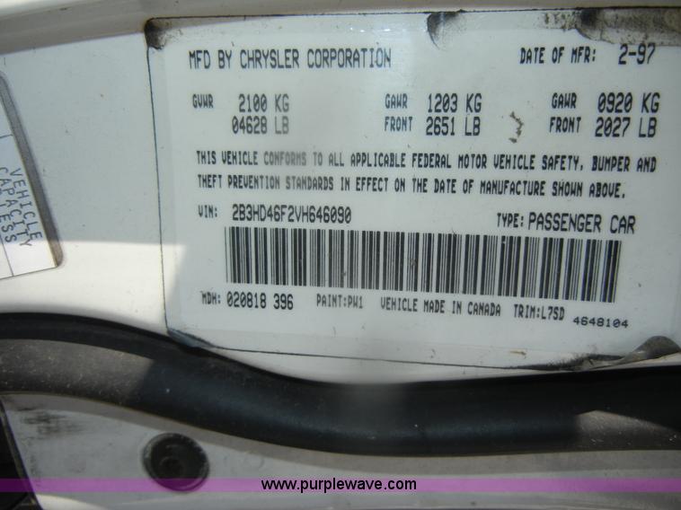 image for item D4685 1997 Dodge Intrepid